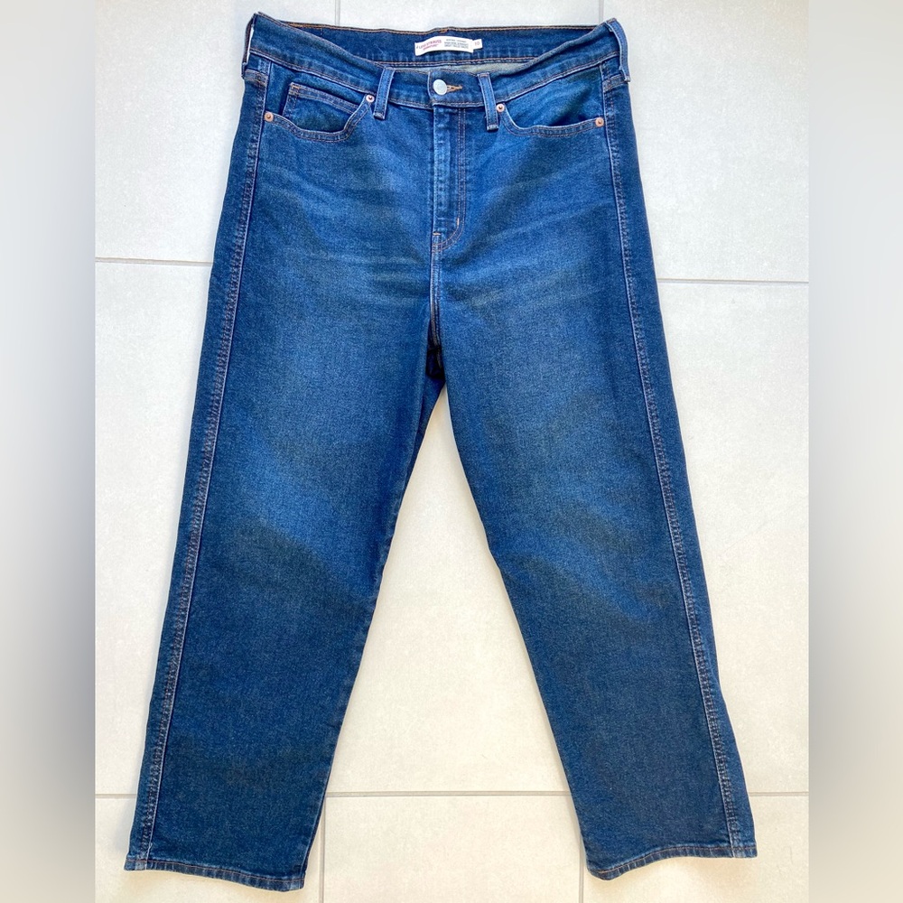 Levi’s Heritage High‑Rise Straight Cropped Jeans – Blue Denim | W30 | Size 10